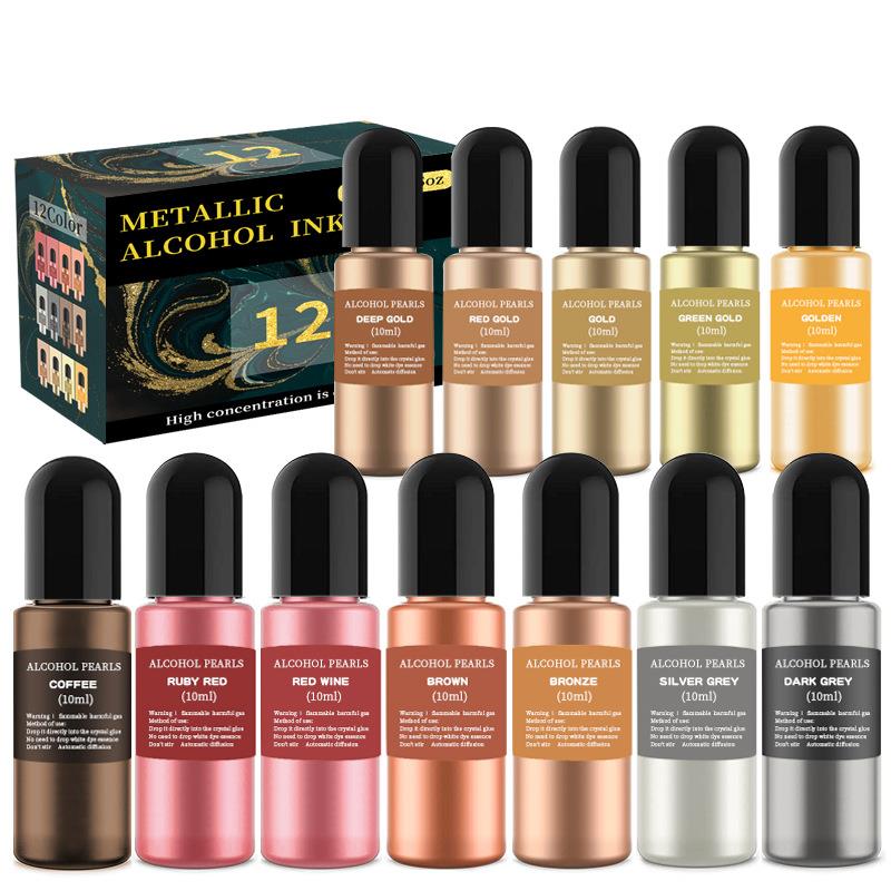 Resin Pigment Alcohol Ink - 1 مجموعة الراتنج الصباغ عدة الفن
