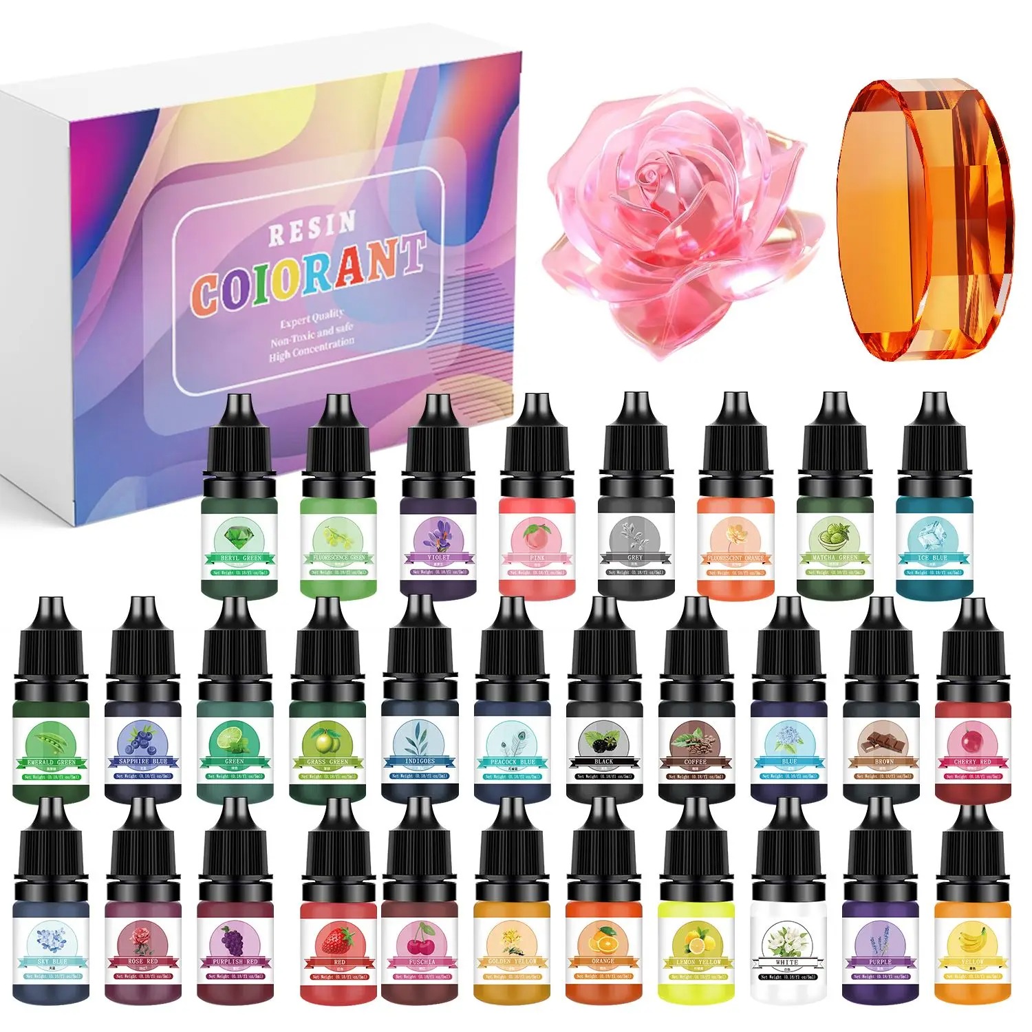 Resin Art Liquid - 30 ألوان 5 مللي الايبوكسي الراتنج