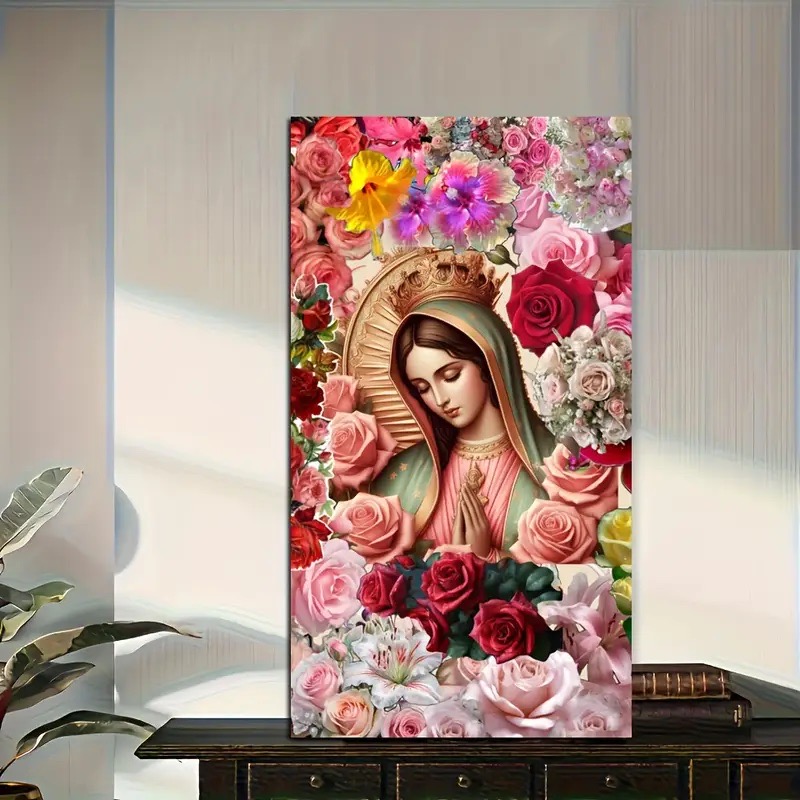 Resin Art Mary - الورد الأحمر عذر ماري زهرة الماس