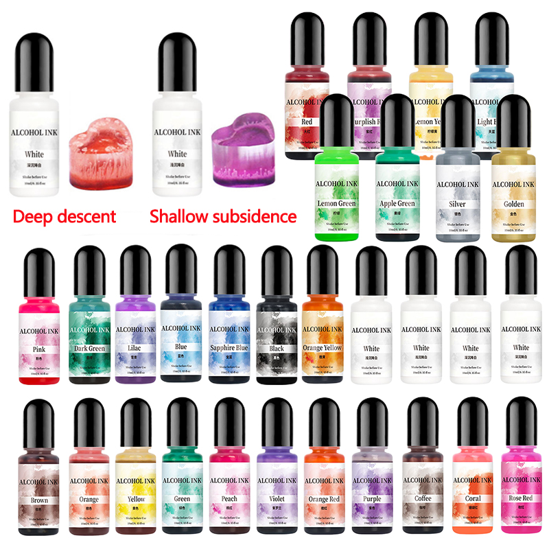Resin Pigment Alcohol Ink - راتنجات الإيبوكسي تلوين تصنعه بنفسك ،