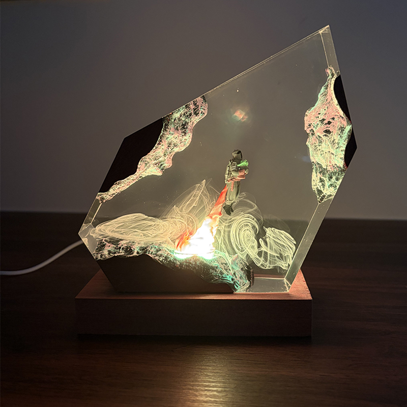Resin Art Table - مصباح طاولة على شكل كائن حي