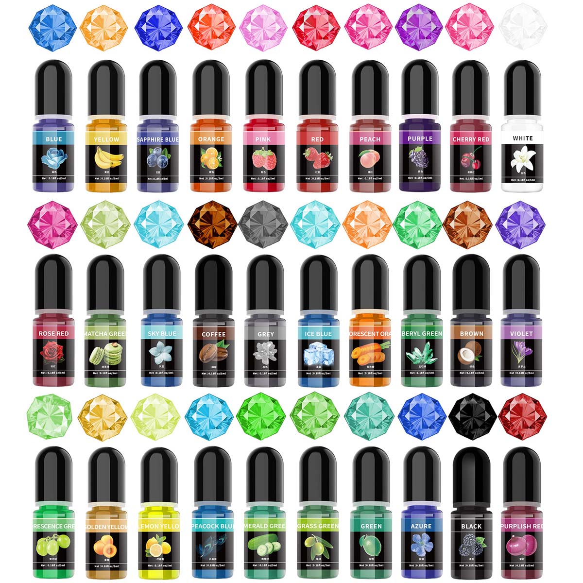 Resin Art Liquid - 5 مللي/زجاجة الايبوكسي الراتنج الصباغ السائل
