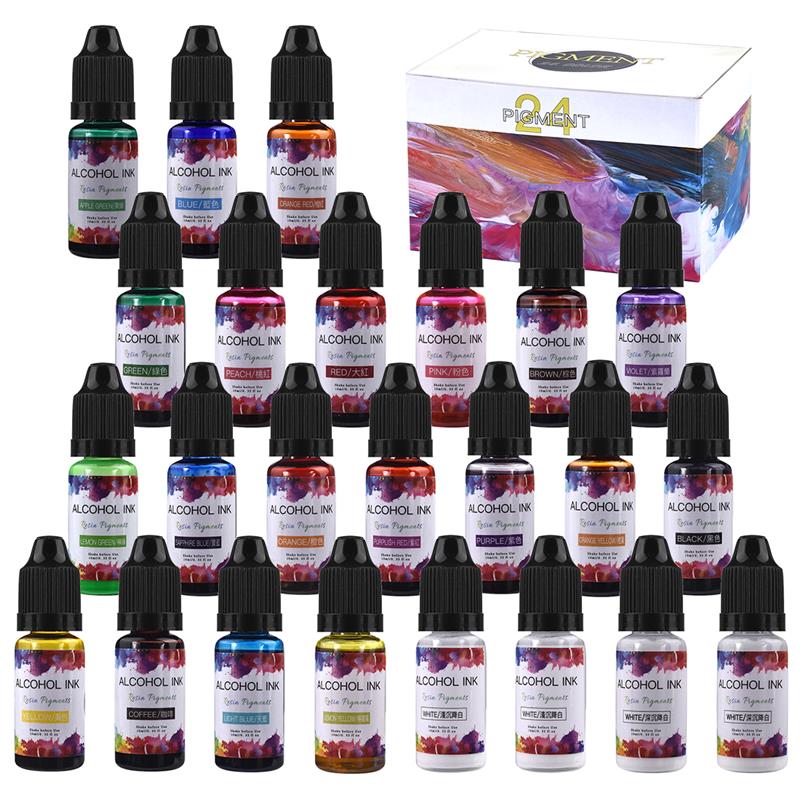Resin Pigment Alcohol Ink - الايبوكسي الراتنج الصباغ عدة ، الفن