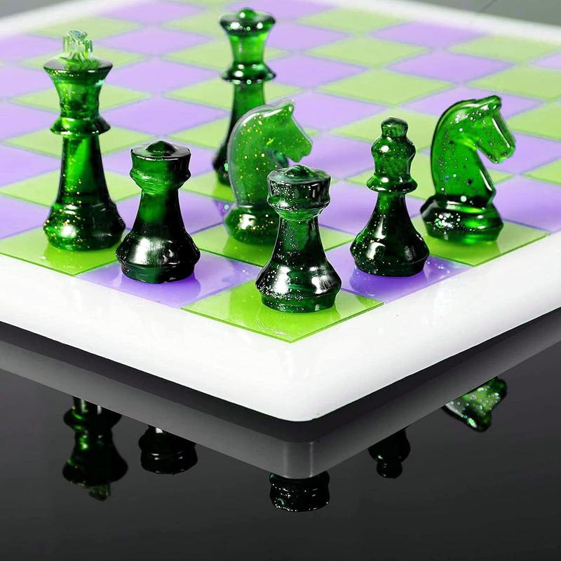 قالب شطرنج من الراتنج مع لوحة  - مراجعة Resin Art Table وسعره