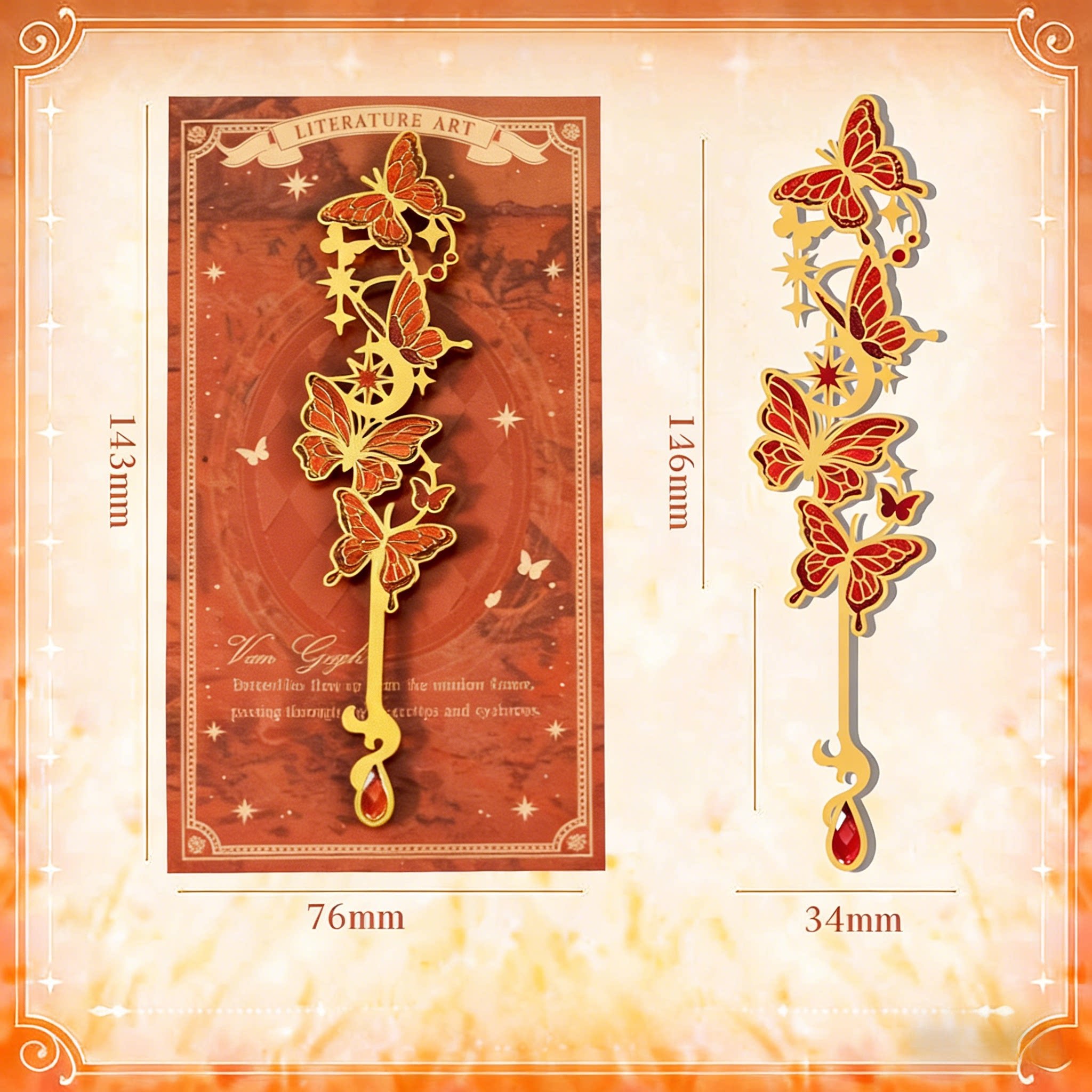 فاصل كتب معدني بتصميم فراشة مل - مراجعة Resin Art Bookmark وسعره