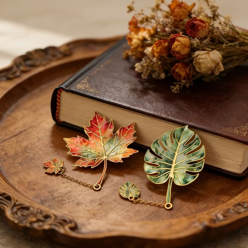 فاصل كتاب بتصميم ورقة شجر عتيق - مراجعة Resin Art Bookmark وسعره