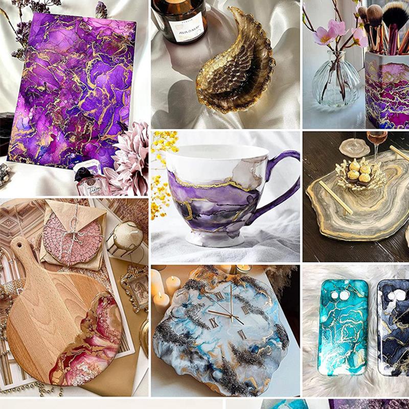1 مجموعة الراتنج الصباغ عدة ال - مراجعة Resin Pigment Alcohol Ink وسعره