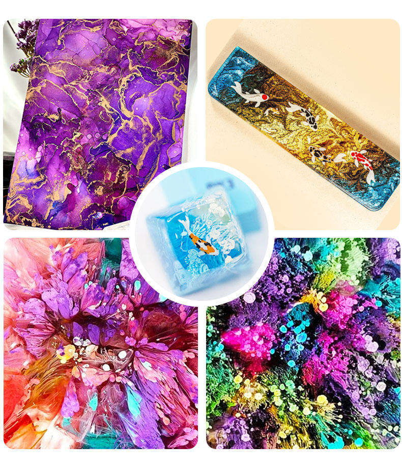 10 مللي الكحول الحبر الفن الاي - مراجعة Resin Pigment Alcohol Ink وسعره