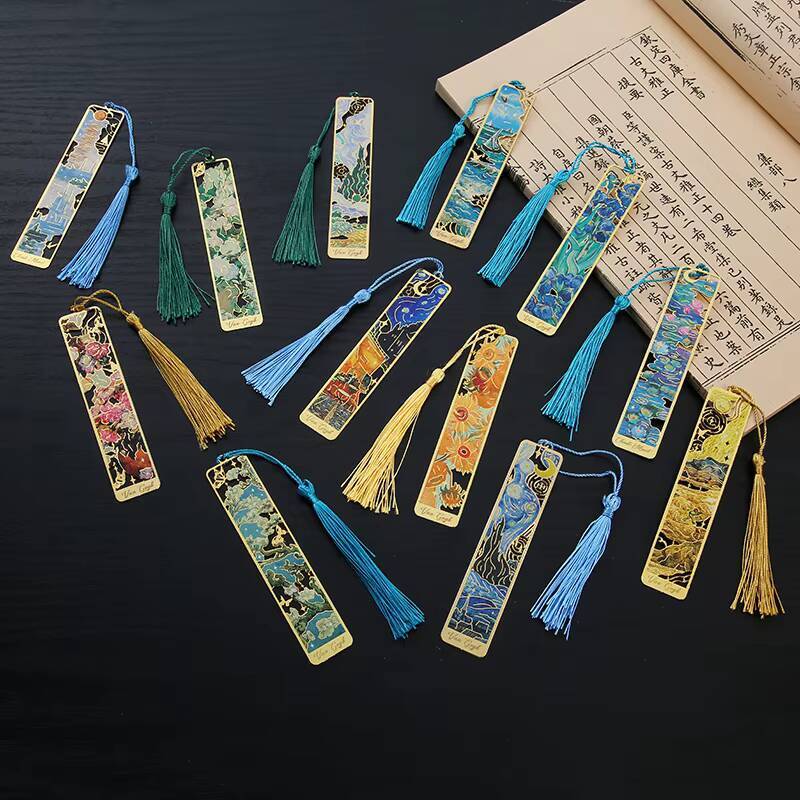 1-6-12 قطعة علامة كتاب معدنية  - مراجعة Resin Art Bookmark وسعره