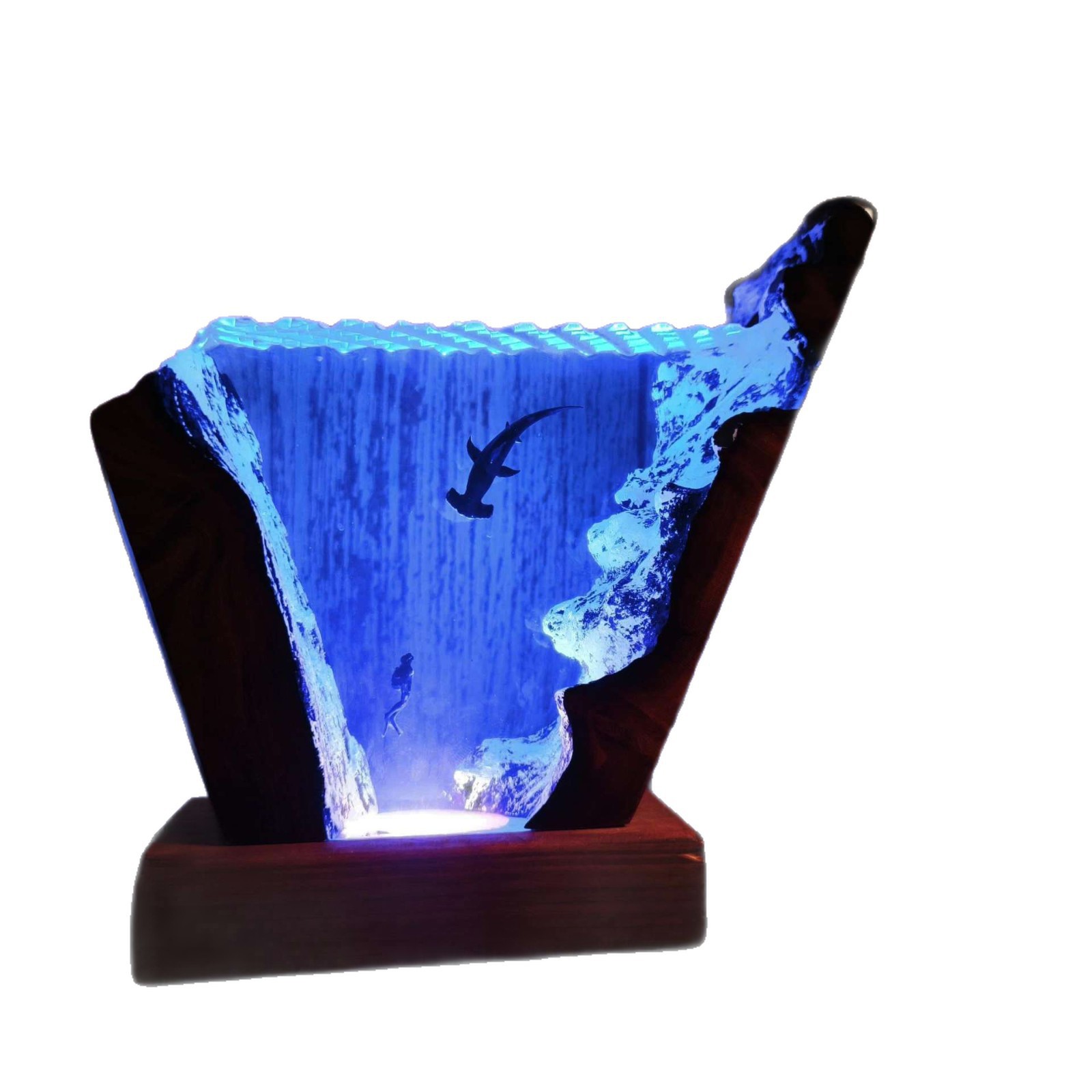 زينة مضيئة على شكل سمكة قرش ال - مراجعة Resin Art Wedding Gift وسعره