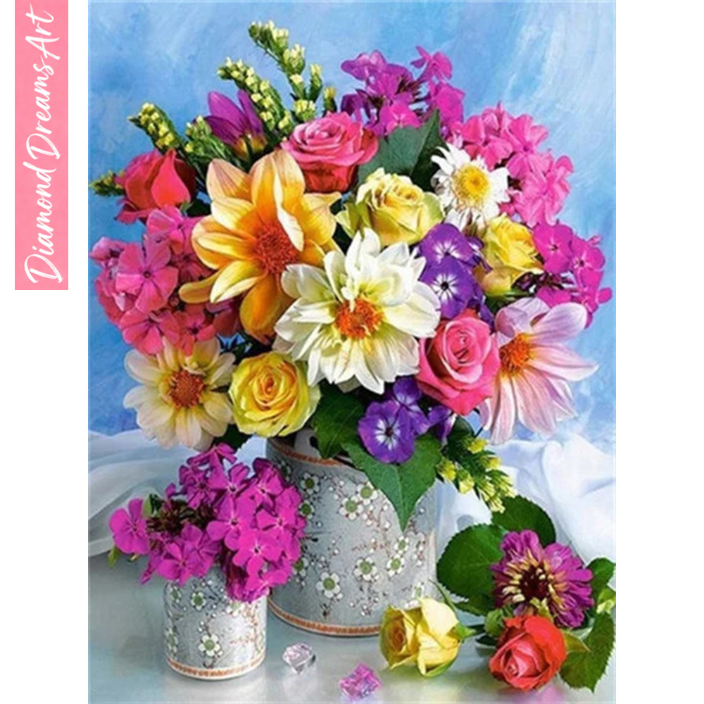 لوحة فسيفساء ماسية كاملة بتصمي - مراجعة Resin Art With Flowers وسعره