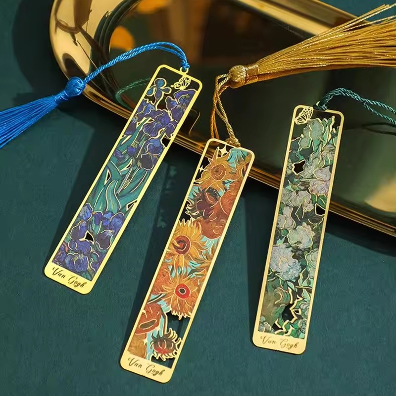 فواصل كتب معدنية بتصميم لوحة ز - مراجعة Resin Art Bookmark وسعره