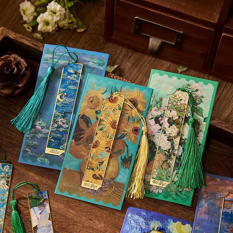 فواصل كتب معدنية بتصميم لوحة ز - مراجعة Resin Art Bookmark وسعره
