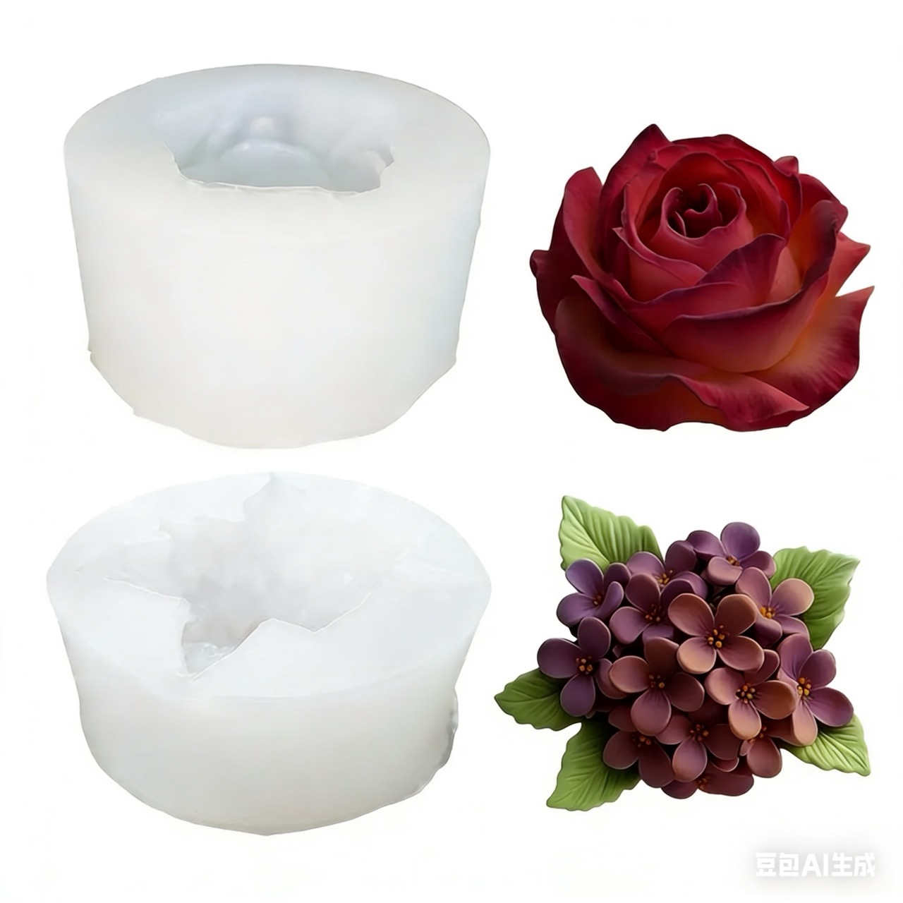 قطعتان من قوالب السيليكون لزهر - مراجعة Resin Art Wedding Gift وسعره