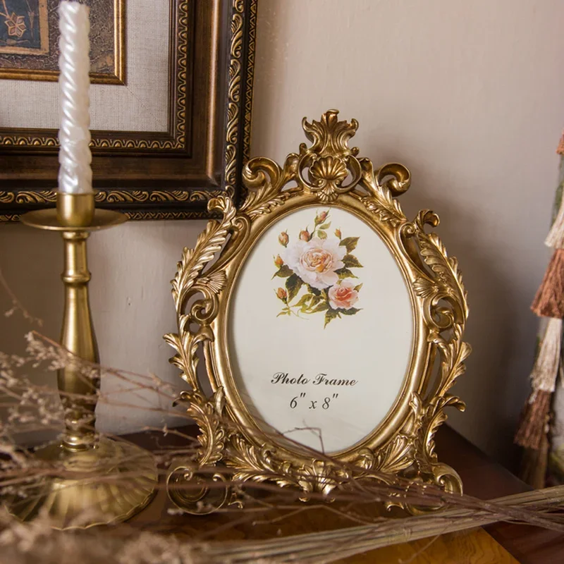 إطار صور بيضاوي ذهبي عتيق من ا - مراجعة Resin Art Wedding Gift وسعره