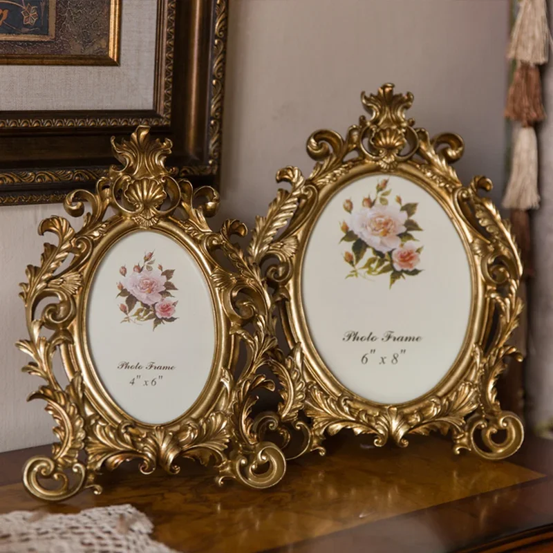 إطار صور بيضاوي ذهبي عتيق من ا - مراجعة Resin Art Wedding Gift وسعره