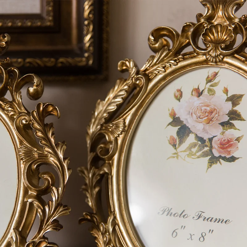 إطار صور بيضاوي ذهبي عتيق من ا - مراجعة Resin Art Wedding Gift وسعره