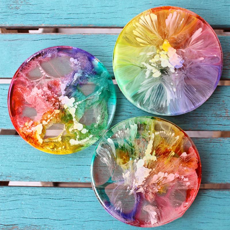24 لون 10 مللي الفن الحبر الكح - مراجعة Resin Pigment Alcohol Ink وسعره