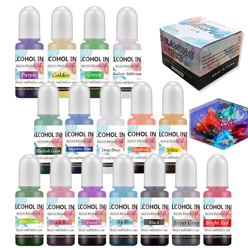 الحبر الكحول الراتنج الصباغ ال - مراجعة Resin Pigment Alcohol Ink وسعره